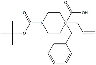 4-benzyl 1-tert-butyl 4-allylpiperidine-1,4-dicarboxylate Struktur