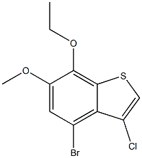 4-bromo-3-chloro-7-ethoxy-6-methoxybenzo[b]thiophene 结构式