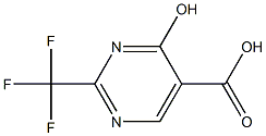 4-hydroxy-2-trifluoromethyl-pyrimidine-5-carboxylic acid Struktur