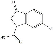 6-chloro-3-oxo-2,3-dihydro-1H-indene-1-carboxylic acid Struktur