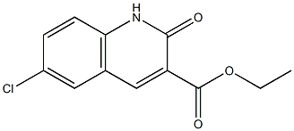 ethyl 6-chloro-1,2-dihydro-2-oxoquinoline-3-carboxylate Struktur