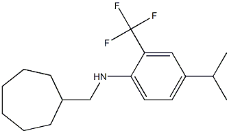 N-(cycloheptylmethyl)-2-(trifluoromethyl)-4-isopropylbenzenamine Structure