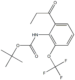 tert-butyl 2-propionyl-6-(trifluoromethoxy)phenylcarbamate Struktur