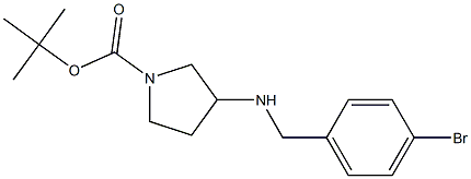 tert-butyl 3-(4-bromobenzylamino)pyrrolidine-1-carboxylate Struktur