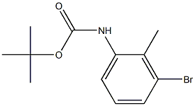 tert-butyl 3-bromo-2-methylphenylcarbamate Structure