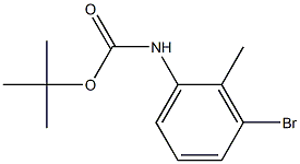 tert-butyl 3-bromo-2-methylphenylcarbamate,,结构式