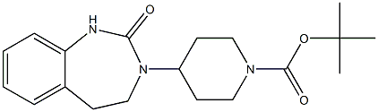 tert-butyl 4-(2-oxo-4,5-dihydro-1H-benzo[d][1,3]diazepin-3(2H)-yl)piperidine-1-carboxylate,,结构式
