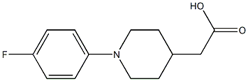 2-(1-(4-fluorophenyl)piperidin-4-yl)acetic acid,,结构式