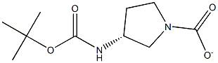 (R)-Boc-3-aminopyrrolidine-1-carboxylate Structure