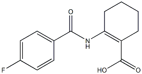 2-(4-fluorobenzamido)cyclohex-1-enecarboxylic acid Structure