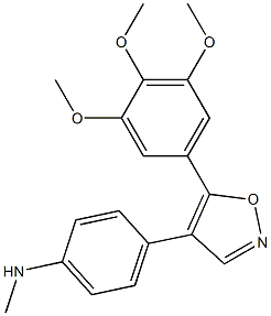 N-methyl-4-(5-(3,4,5-trimethoxyphenyl)isoxazol-4-yl)benzenamine,,结构式