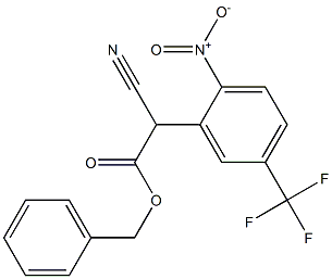 Cyano-(2-nitro-5-trifluoromethyl-phenyl)-acetic acid benzyl ester Structure