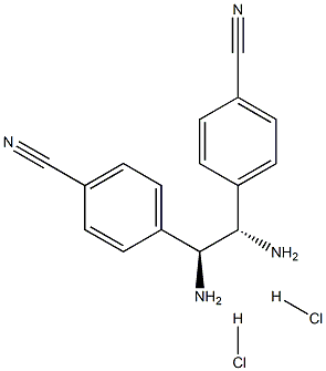 (S,S)-1,2-Bis(4-cyanophenyl)-1,2-ethanediamine dihydrochloride Structure