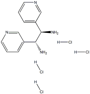 (R,R)-1,2-Di(3-pyridyl)-1,2-ethanediamine tetrahydrochloride Structure