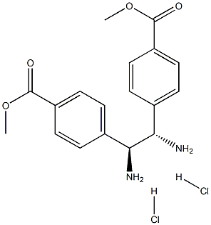 (S,S)-1,2-双(4-甲氧基羰基苯)-1,2-乙二胺 结构式