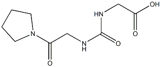 ({[(2-oxo-2-pyrrolidin-1-ylethyl)amino]carbonyl}amino)acetic acid Struktur
