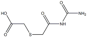 ({2-[(aminocarbonyl)amino]-2-oxoethyl}thio)acetic acid 化学構造式