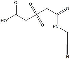 ({2-[(cyanomethyl)amino]-2-oxoethyl}sulfonyl)acetic acid,,结构式