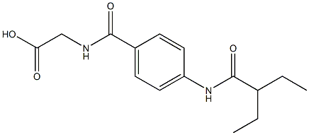 ({4-[(2-ethylbutanoyl)amino]benzoyl}amino)acetic acid 结构式