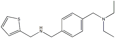 ({4-[(diethylamino)methyl]phenyl}methyl)(thiophen-2-ylmethyl)amine Structure