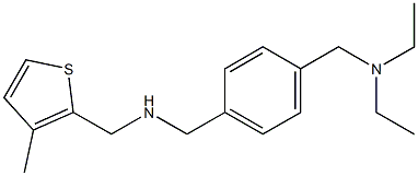 ({4-[(diethylamino)methyl]phenyl}methyl)[(3-methylthiophen-2-yl)methyl]amine Structure