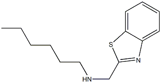 (1,3-benzothiazol-2-ylmethyl)(hexyl)amine,,结构式
