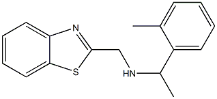 (1,3-benzothiazol-2-ylmethyl)[1-(2-methylphenyl)ethyl]amine,,结构式
