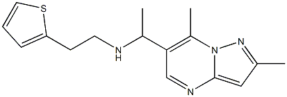 (1-{2,7-dimethylpyrazolo[1,5-a]pyrimidin-6-yl}ethyl)[2-(thiophen-2-yl)ethyl]amine