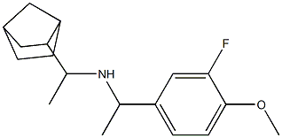 (1-{bicyclo[2.2.1]heptan-2-yl}ethyl)[1-(3-fluoro-4-methoxyphenyl)ethyl]amine,,结构式