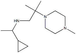 (1-cyclopropylethyl)[2-methyl-2-(4-methylpiperazin-1-yl)propyl]amine 化学構造式