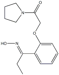 (1E)-1-[2-(2-oxo-2-pyrrolidin-1-ylethoxy)phenyl]propan-1-one oxime Structure