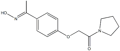 (1E)-1-[4-(2-oxo-2-pyrrolidin-1-ylethoxy)phenyl]ethanone oxime Structure