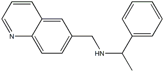 (1-phenylethyl)(quinolin-6-ylmethyl)amine Structure