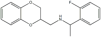 (2,3-dihydro-1,4-benzodioxin-2-ylmethyl)[1-(2-fluorophenyl)ethyl]amine,,结构式