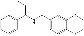 (2,3-dihydro-1,4-benzodioxin-6-ylmethyl)(1-phenylpropyl)amine,,结构式