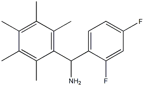 (2,4-difluorophenyl)(2,3,4,5,6-pentamethylphenyl)methanamine Structure