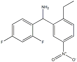 (2,4-difluorophenyl)(2-ethyl-5-nitrophenyl)methanamine,,结构式
