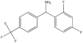 (2,4-difluorophenyl)[4-(trifluoromethyl)phenyl]methanamine,,结构式
