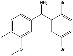 (2,5-dibromophenyl)(3-methoxy-4-methylphenyl)methanamine Struktur