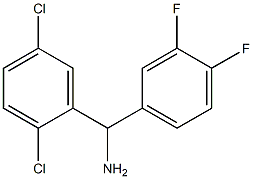 (2,5-dichlorophenyl)(3,4-difluorophenyl)methanamine Structure