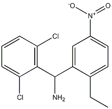 (2,6-dichlorophenyl)(2-ethyl-5-nitrophenyl)methanamine Structure