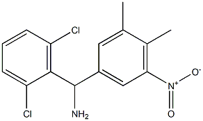 (2,6-dichlorophenyl)(3,4-dimethyl-5-nitrophenyl)methanamine Struktur