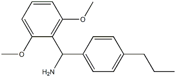 (2,6-dimethoxyphenyl)(4-propylphenyl)methanamine 化学構造式