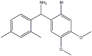 (2-bromo-4,5-dimethoxyphenyl)(2,4-dimethylphenyl)methanamine,,结构式