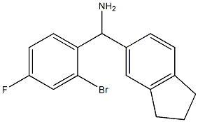 (2-bromo-4-fluorophenyl)(2,3-dihydro-1H-inden-5-yl)methanamine 结构式