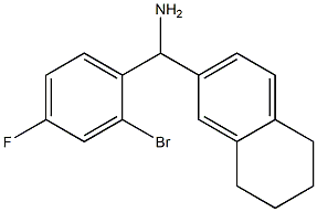 (2-bromo-4-fluorophenyl)(5,6,7,8-tetrahydronaphthalen-2-yl)methanamine Structure