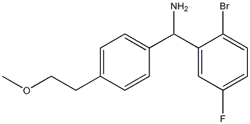 (2-bromo-5-fluorophenyl)[4-(2-methoxyethyl)phenyl]methanamine Structure