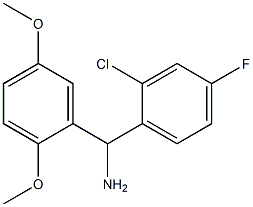 (2-chloro-4-fluorophenyl)(2,5-dimethoxyphenyl)methanamine Struktur