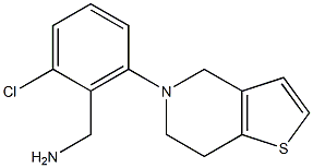 (2-chloro-6-{4H,5H,6H,7H-thieno[3,2-c]pyridin-5-yl}phenyl)methanamine,,结构式