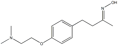 (2E)-4-{4-[2-(dimethylamino)ethoxy]phenyl}butan-2-one oxime,,结构式